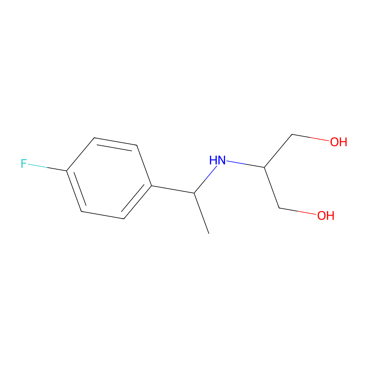 2-{[1-(4-Fluorophenyl)ethyl]amino}propane-1,3-diol molecular structure, CAS 1468996-75-9