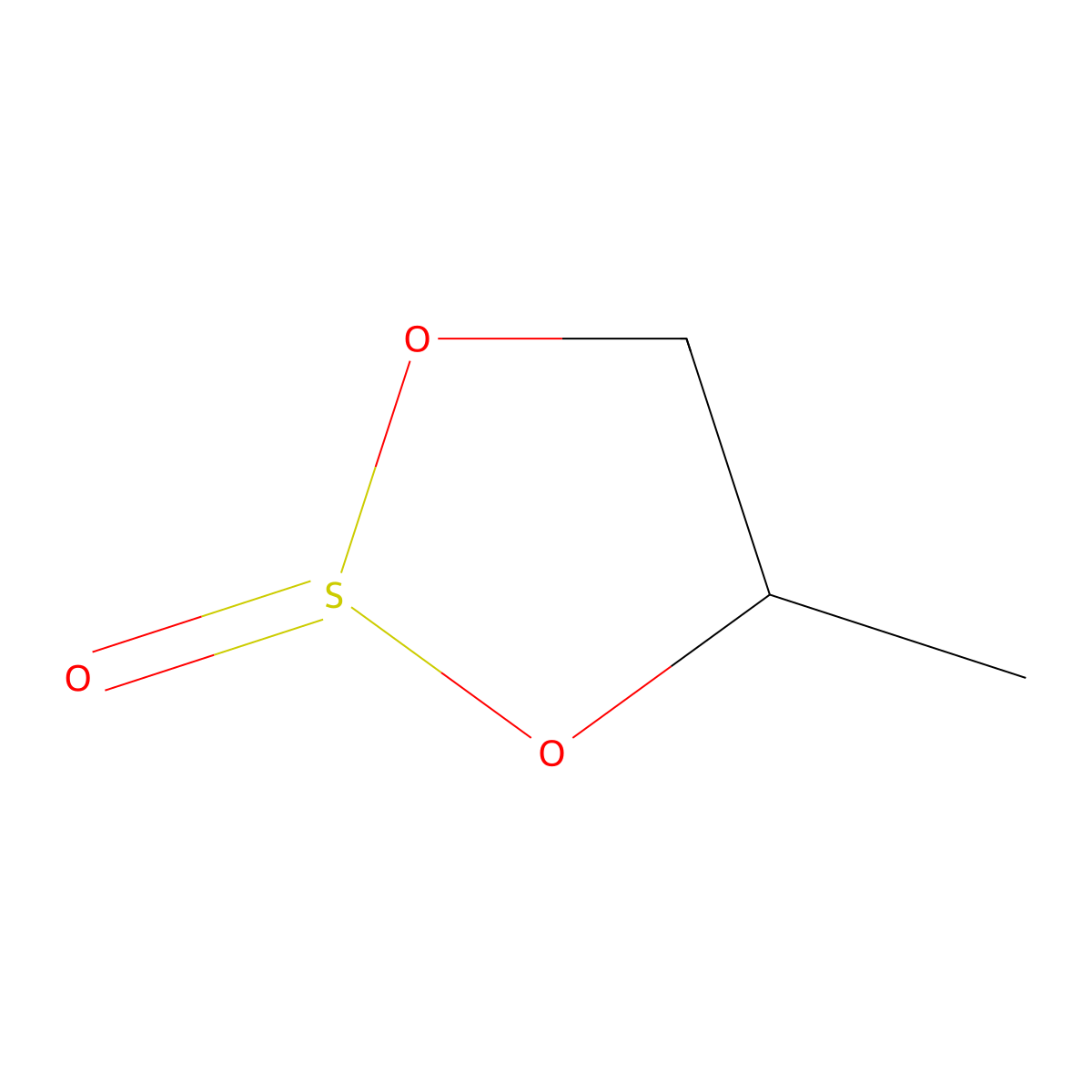 Propylene sulfite molecular structure, CAS 1469-73-4