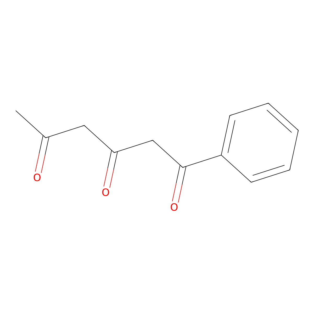 1,3,5-Hexanetrione, 1-phenyl- molecular structure, CAS 1469-95-0