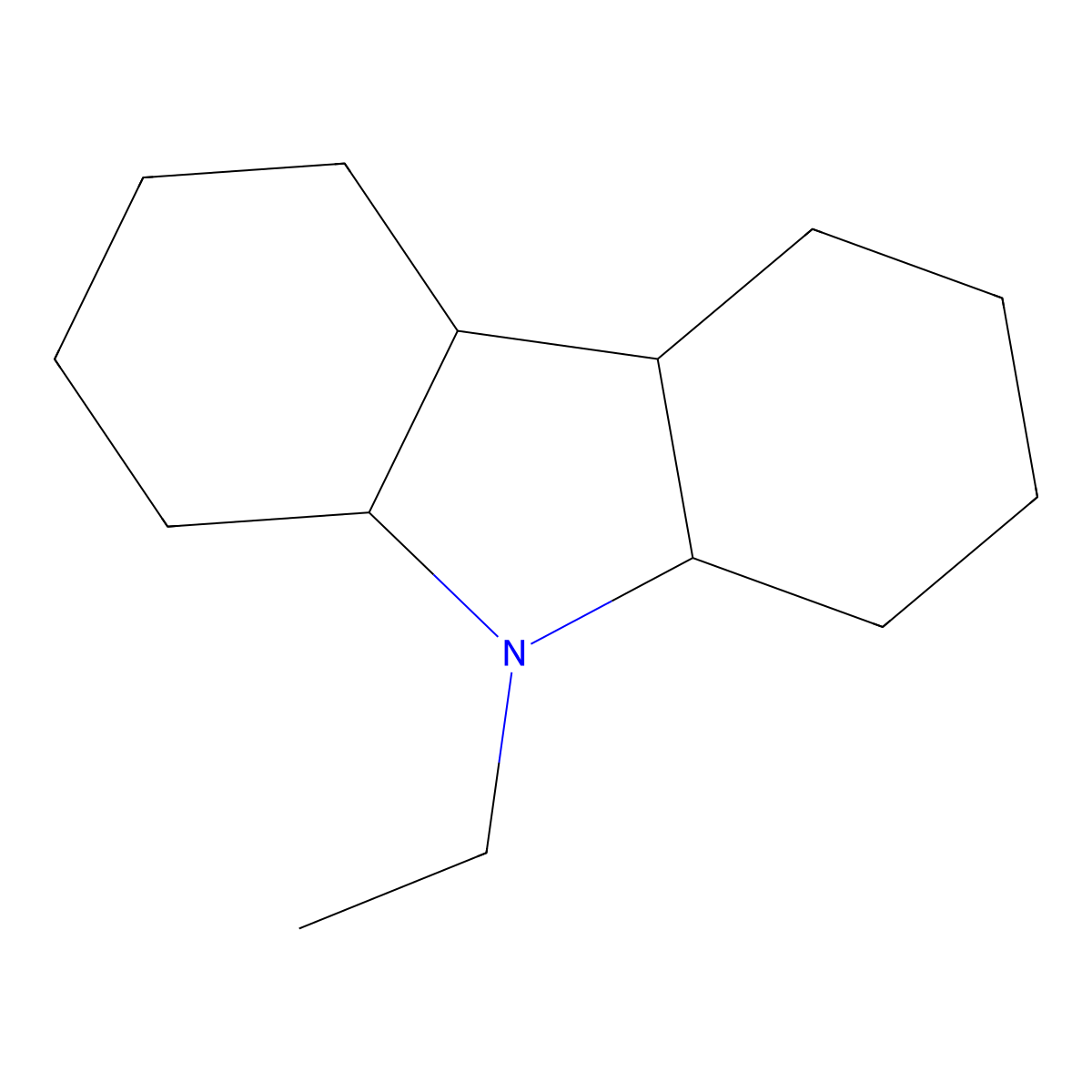 9-Ethyldodecahydro-1H-carbazole molecular structure, CAS 146900-30-3
