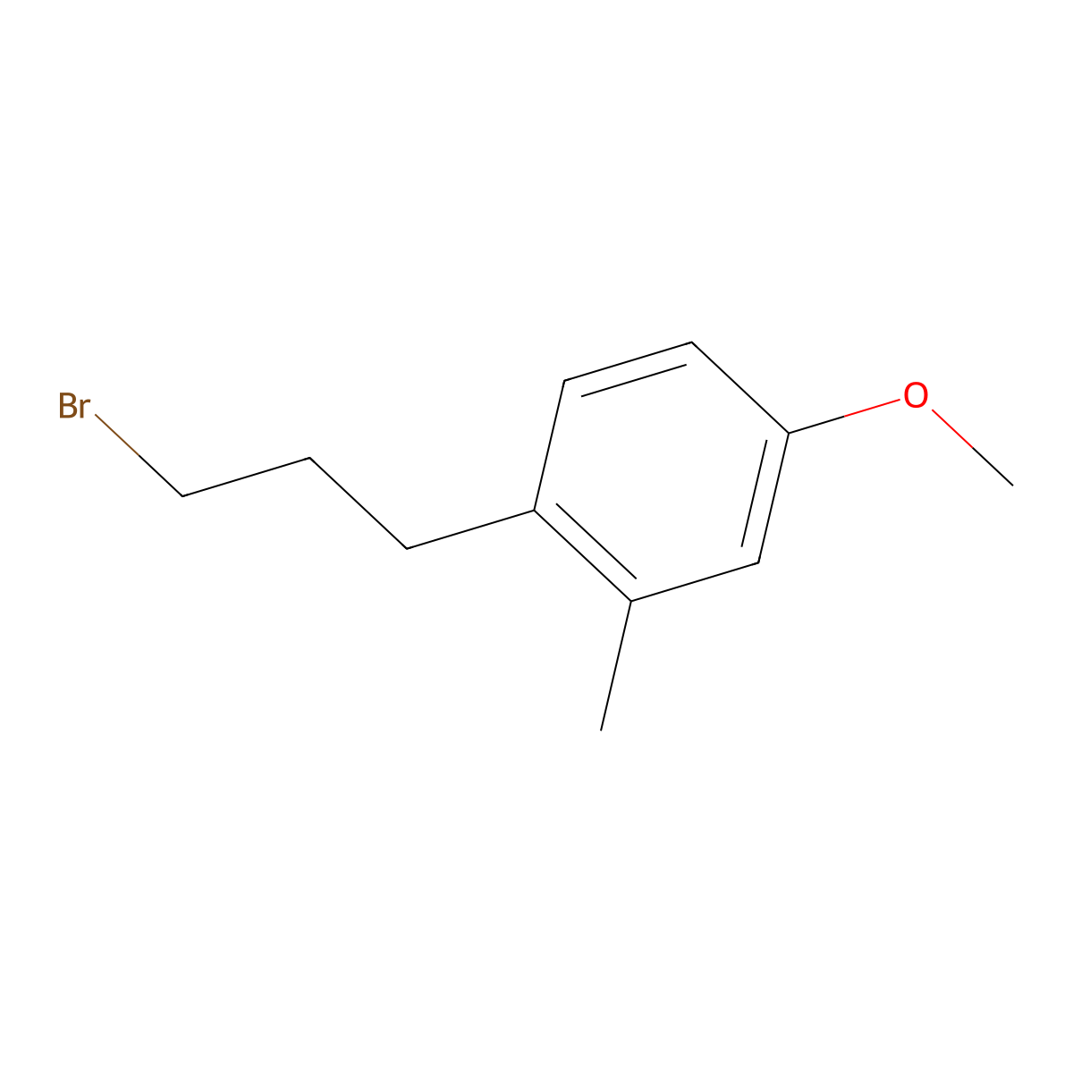 1-(3-Bromopropyl)-4-methoxy-2-methylbenzene molecular structure, CAS 1469007-31-5