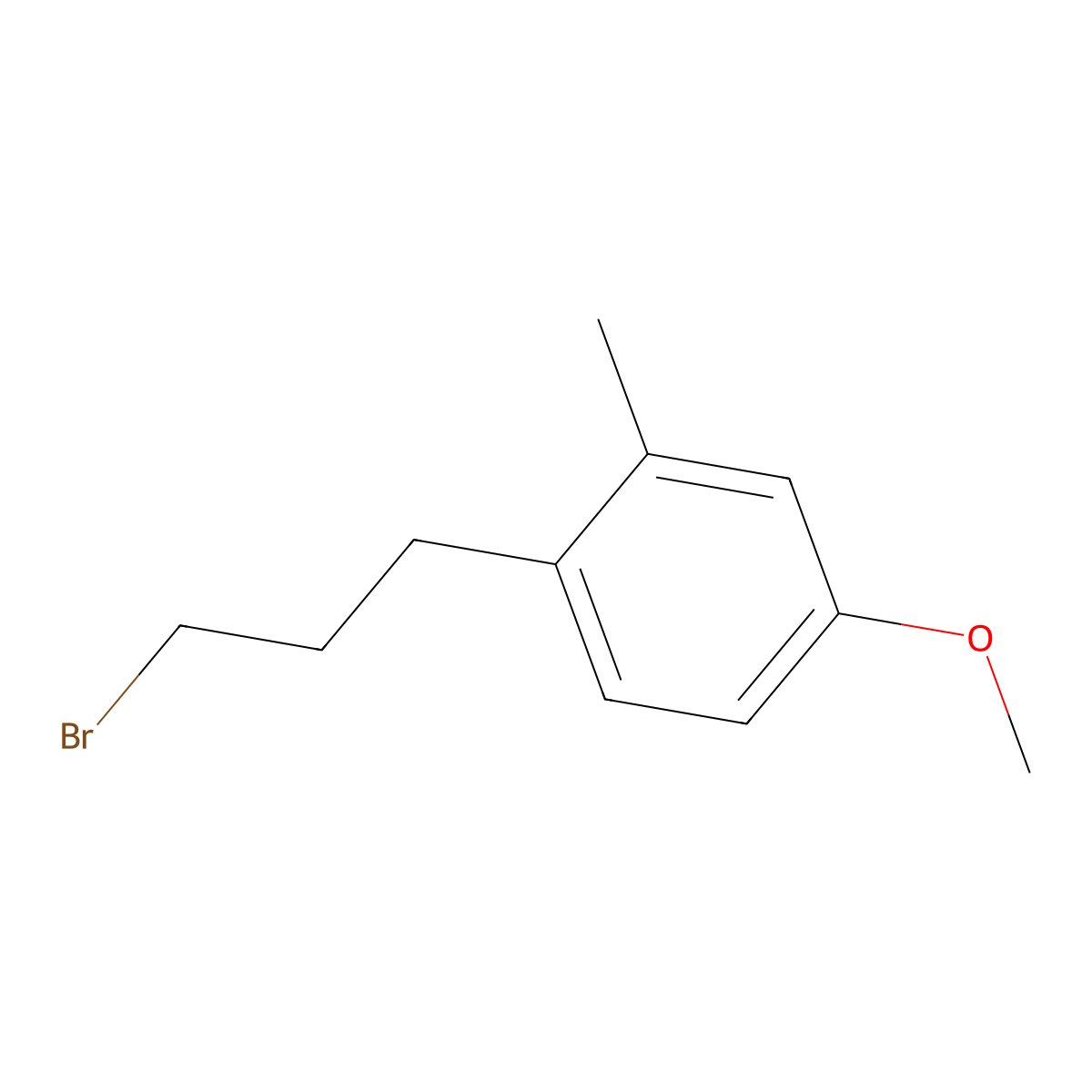 1-(3-Bromopropyl)-4-methoxy-2-methylbenzene molecular structure, CAS 1469007-31-5