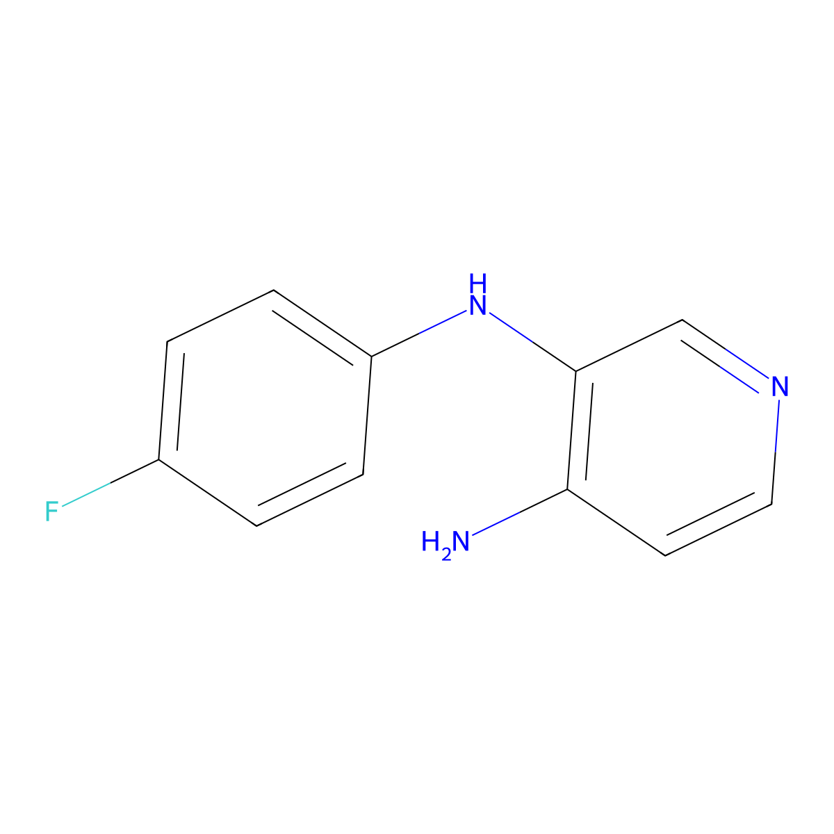 N3-(4-fluorophenyl)pyridine-3,4-diamine molecular structure, CAS 1469018-93-6