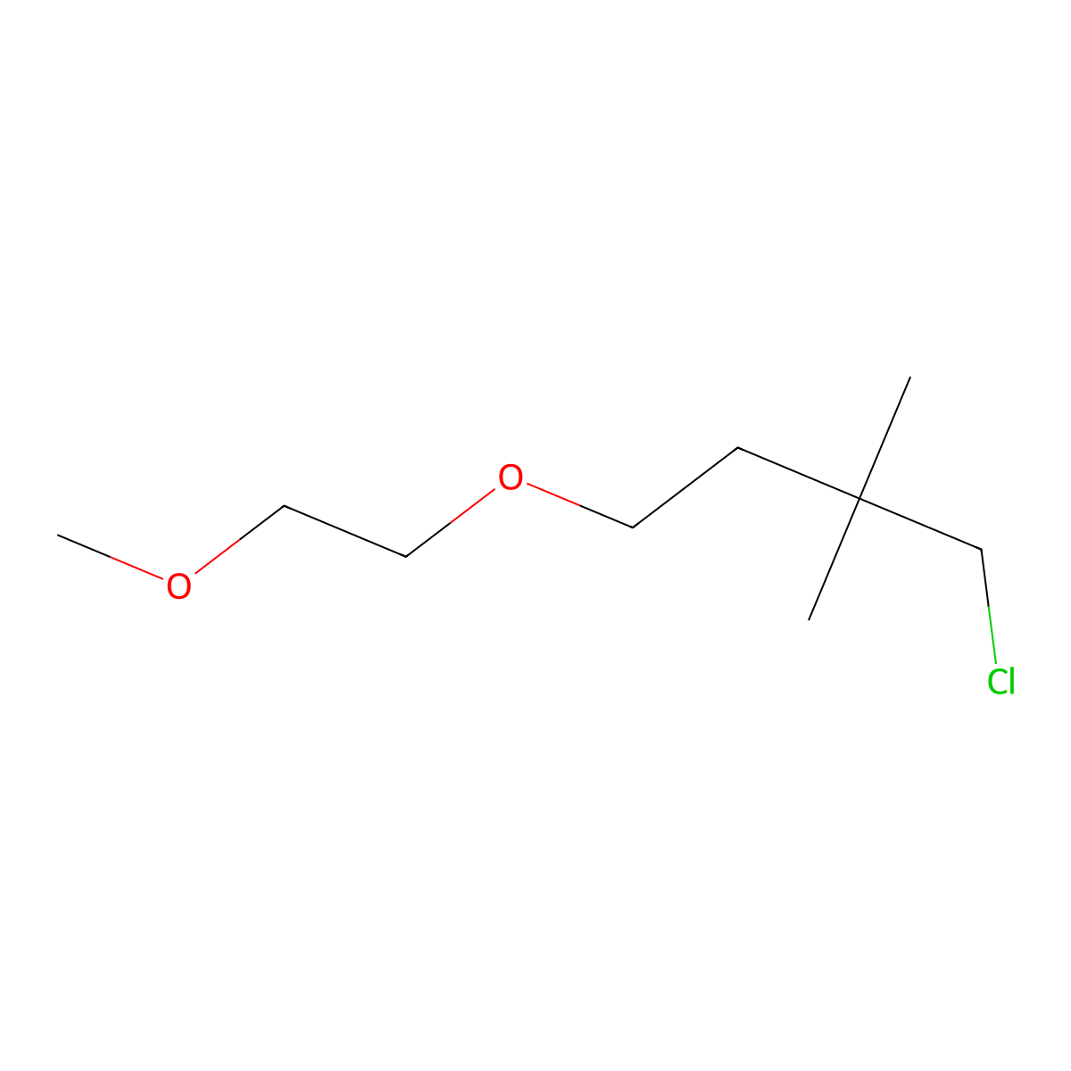 1-Chloro-4-(2-methoxyethoxy)-2,2-dimethylbutane molecular structure, CAS 1469027-72-2