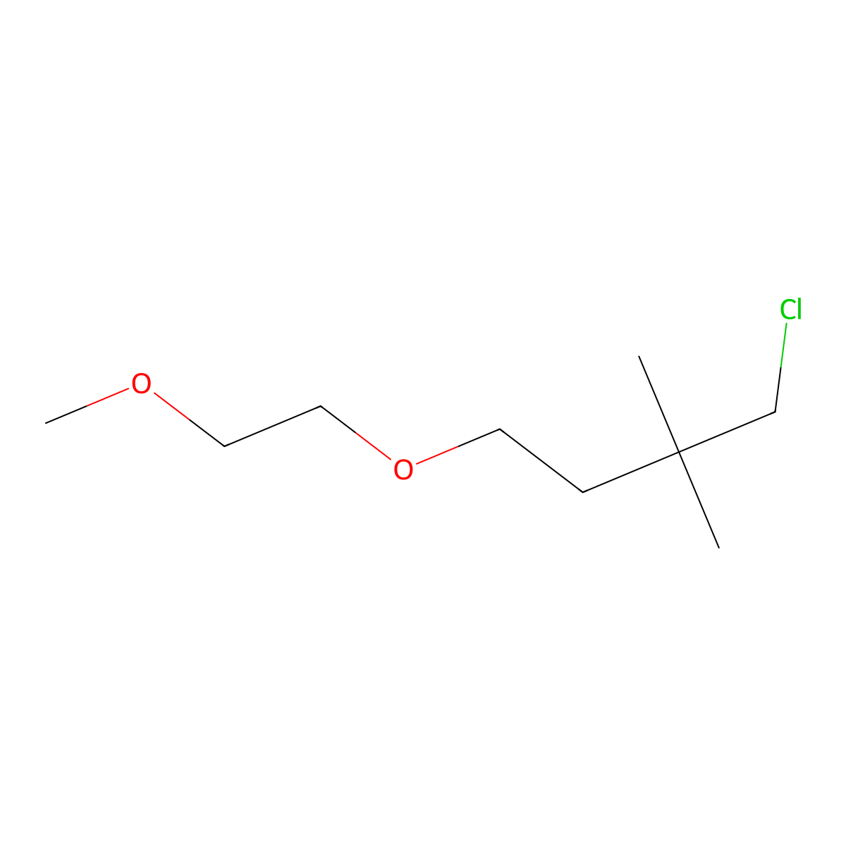 1-Chloro-4-(2-methoxyethoxy)-2,2-dimethylbutane molecular structure, CAS 1469027-72-2