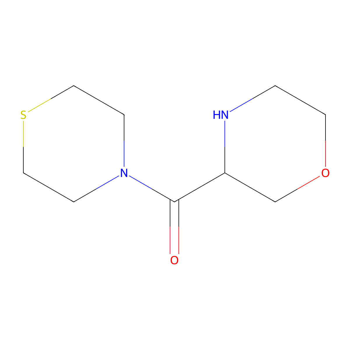 Morpholin-3-yl(thiomorpholino)methanone molecular structure, CAS 1469033-82-6