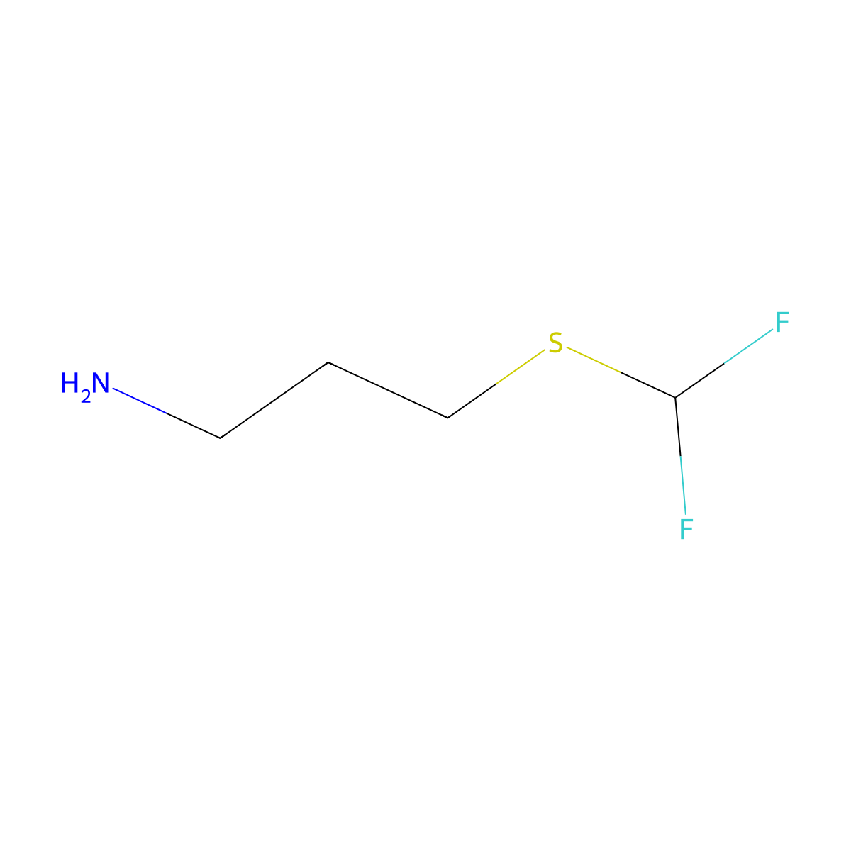 3-[(Difluoromethyl)sulfanyl]propan-1-amine molecular structure, CAS 1469034-60-3