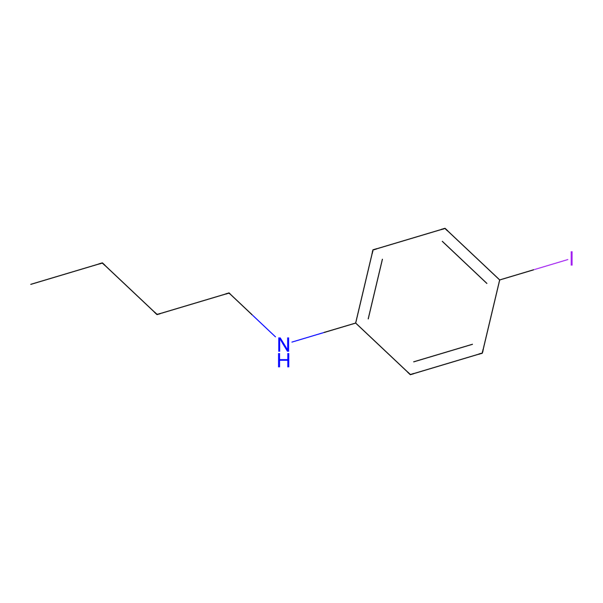N-Butyl-4-iodoaniline molecular structure, CAS 146904-78-1