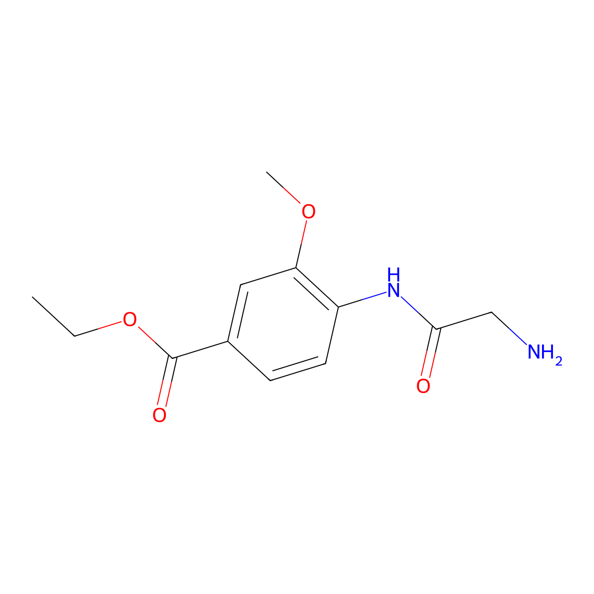 Ethyl 4-(2-aminoacetamido)-3-methoxybenzoate molecular structure, CAS 1469040-27-4