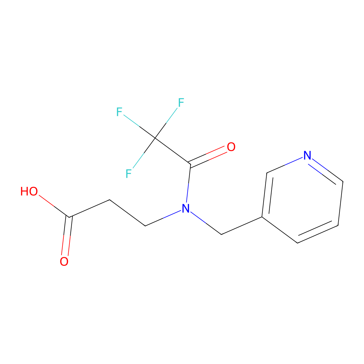 3-{2,2,2-trifluoro-N-[(pyridin-3-yl)methyl]acetamido}propanoic acid molecular structure, CAS 1469041-97-1