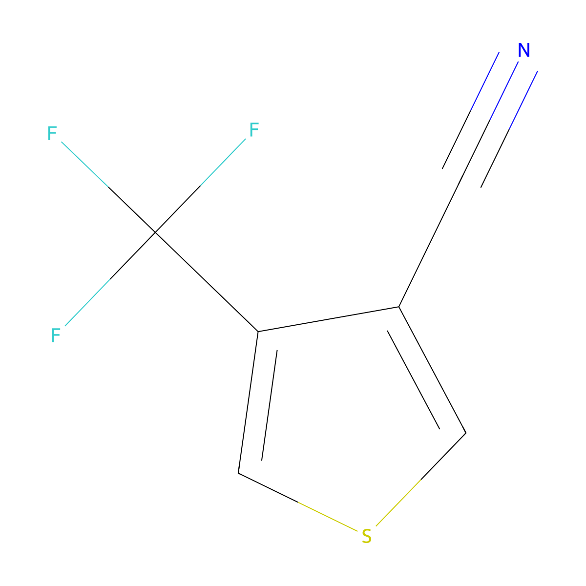 4-(Trifluoromethyl)thiophene-3-carbonitrile molecular structure, CAS 1469043-37-5
