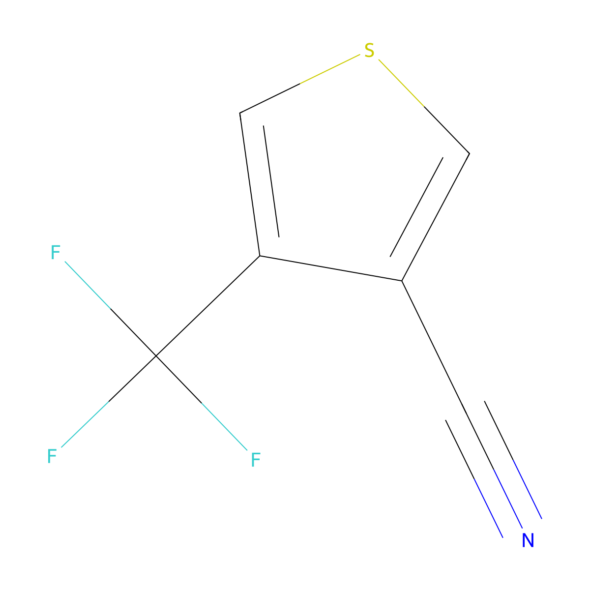 4-(Trifluoromethyl)thiophene-3-carbonitrile molecular structure, CAS 1469043-37-5