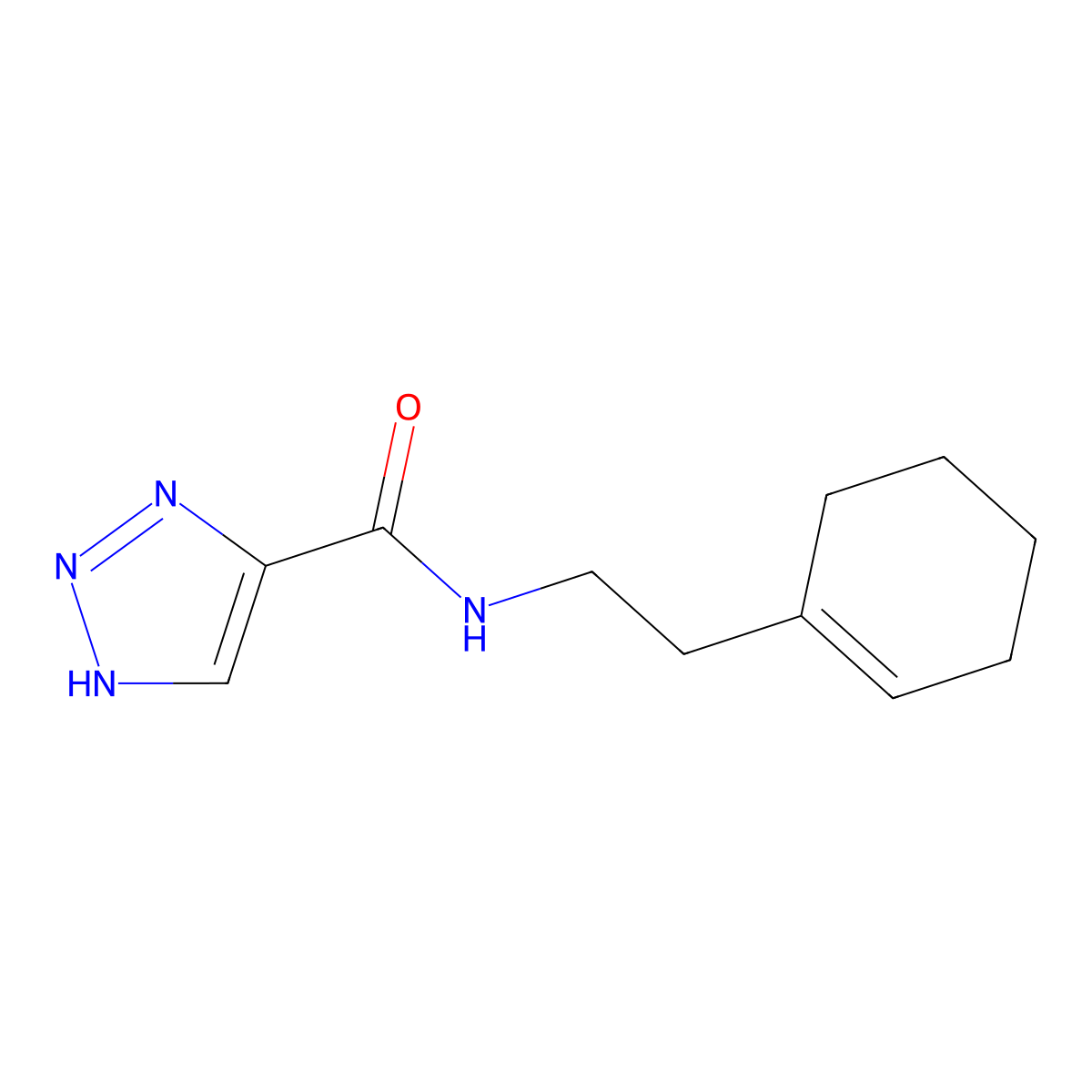 N-[2-(cyclohex-1-en-1-yl)ethyl]-1H-1,2,3-triazole-5-carboxamide molecular structure, CAS 1469047-25-3