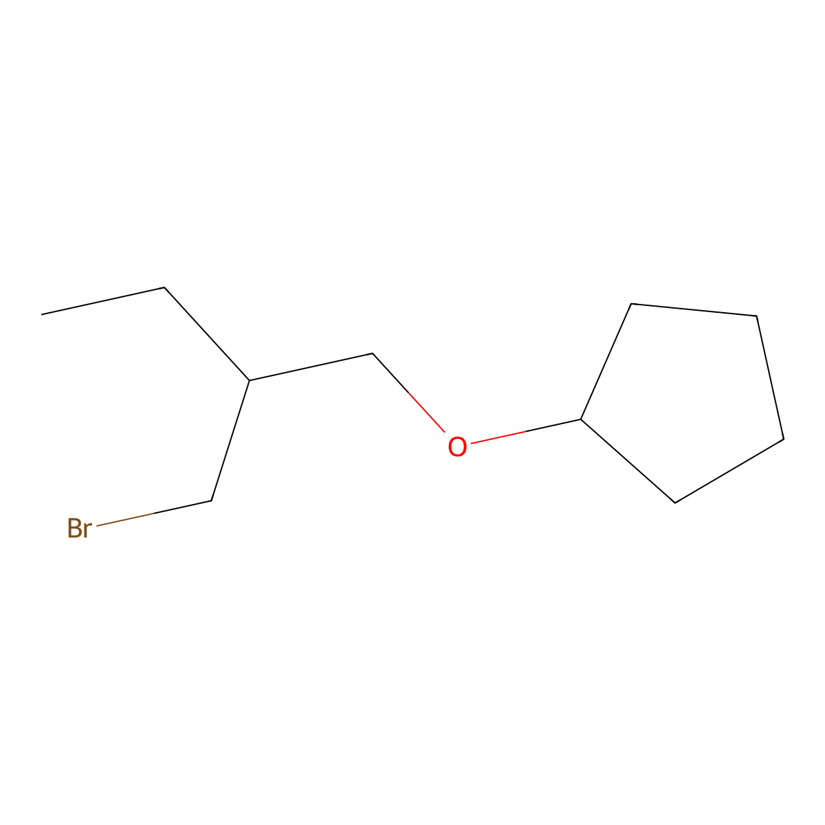 (2-(Bromomethyl)butoxy)cyclopentane molecular structure, CAS 1469048-93-8