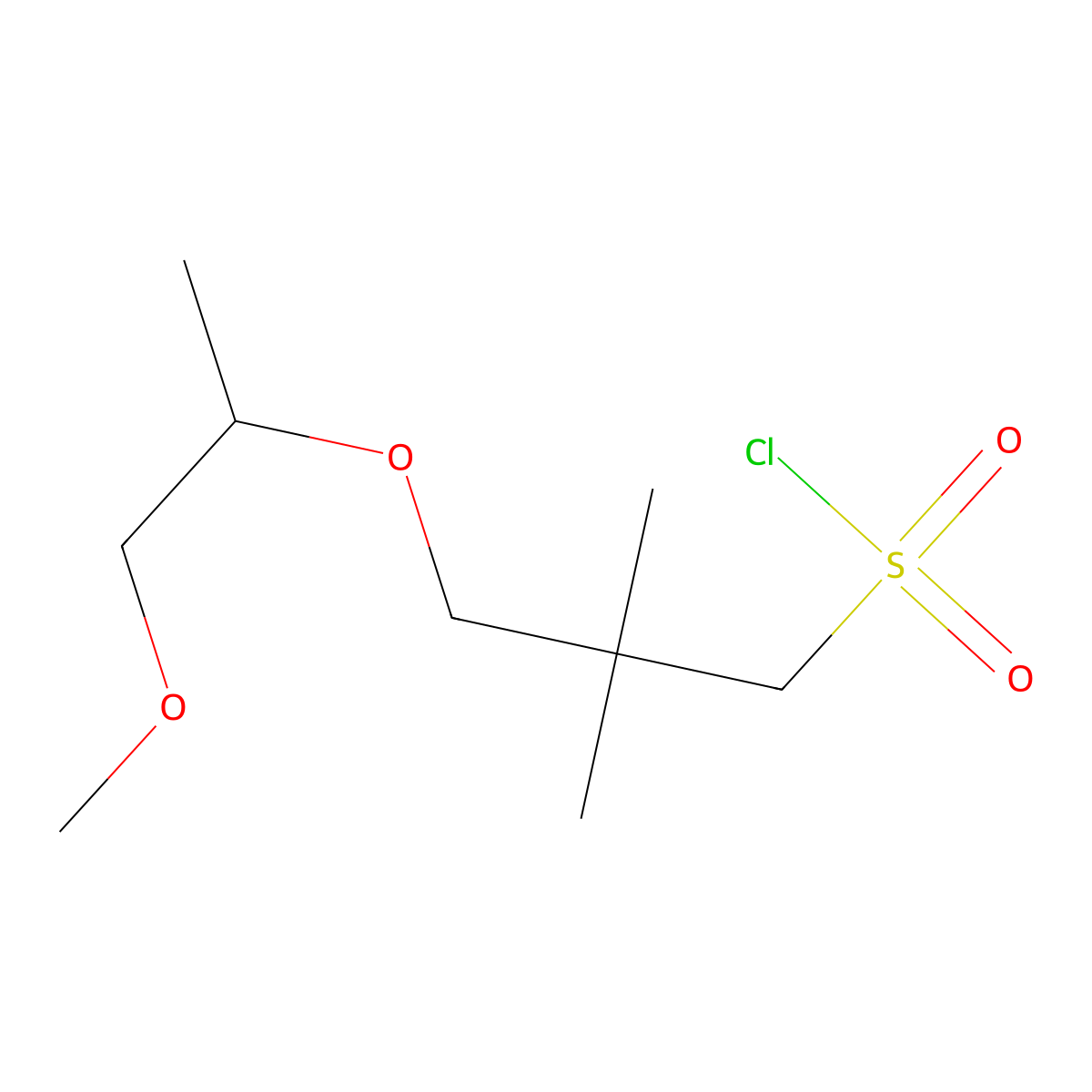 3-((1-Methoxypropan-2-yl)oxy)-2,2-dimethylpropane-1-sulfonyl chloride molecular structure, CAS 1469056-89-0
