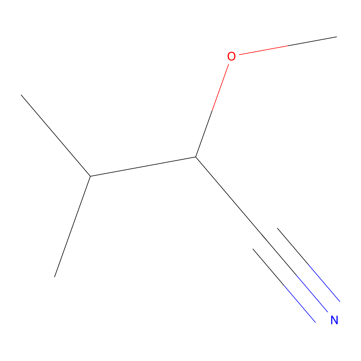 2-Methoxy-3-methylbutanenitrile molecular structure, CAS 1469060-08-9
