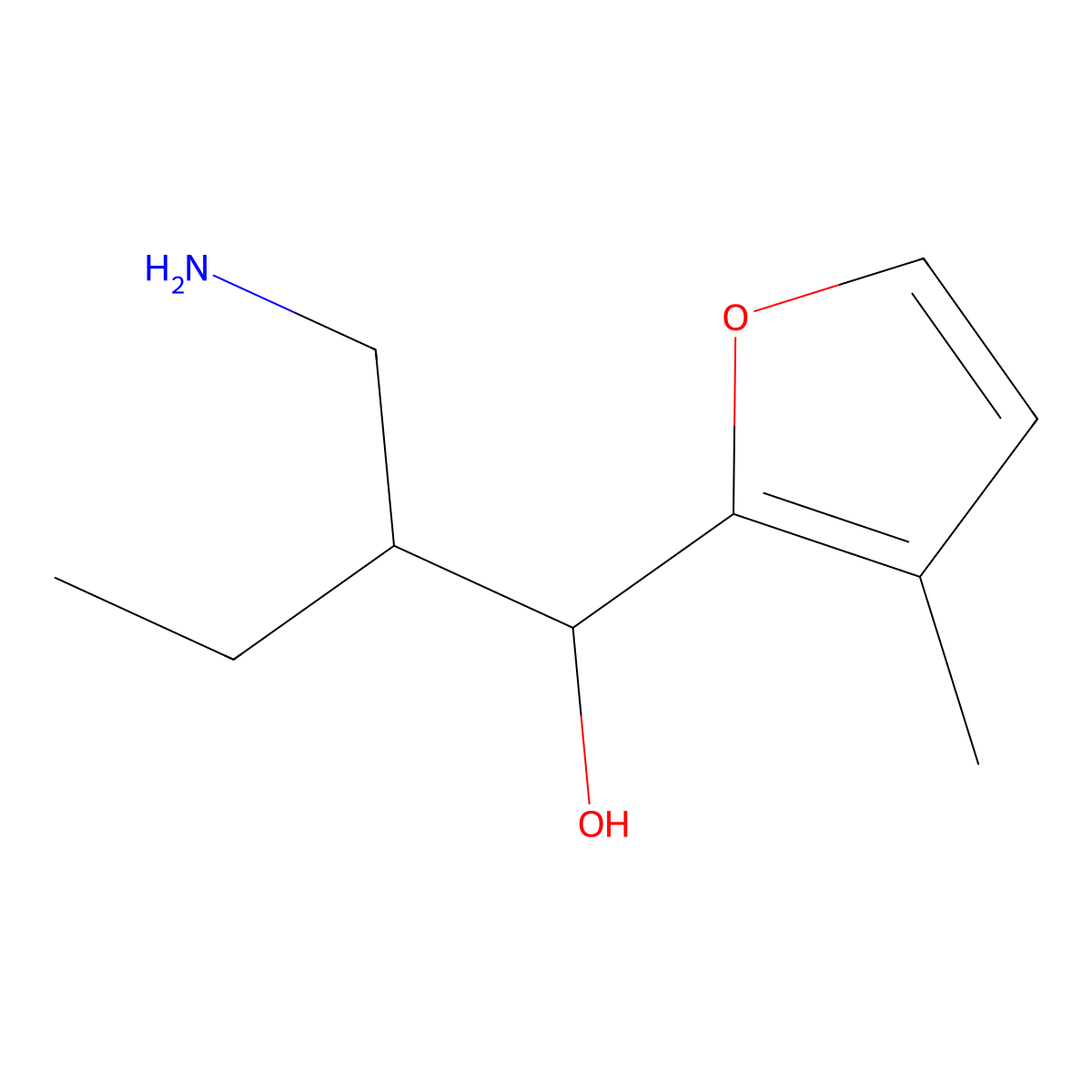2-(Aminomethyl)-1-(3-methylfuran-2-yl)butan-1-ol molecular structure, CAS 1469087-93-1