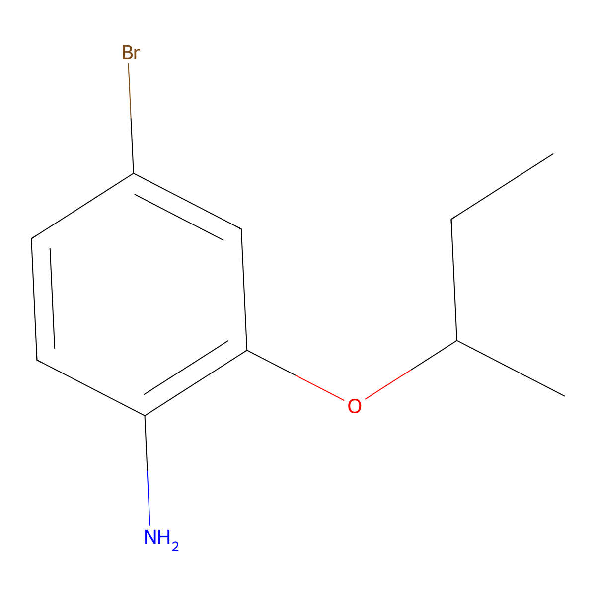 4-Bromo-2-(sec-butoxy)aniline molecular structure, CAS 1469092-63-4