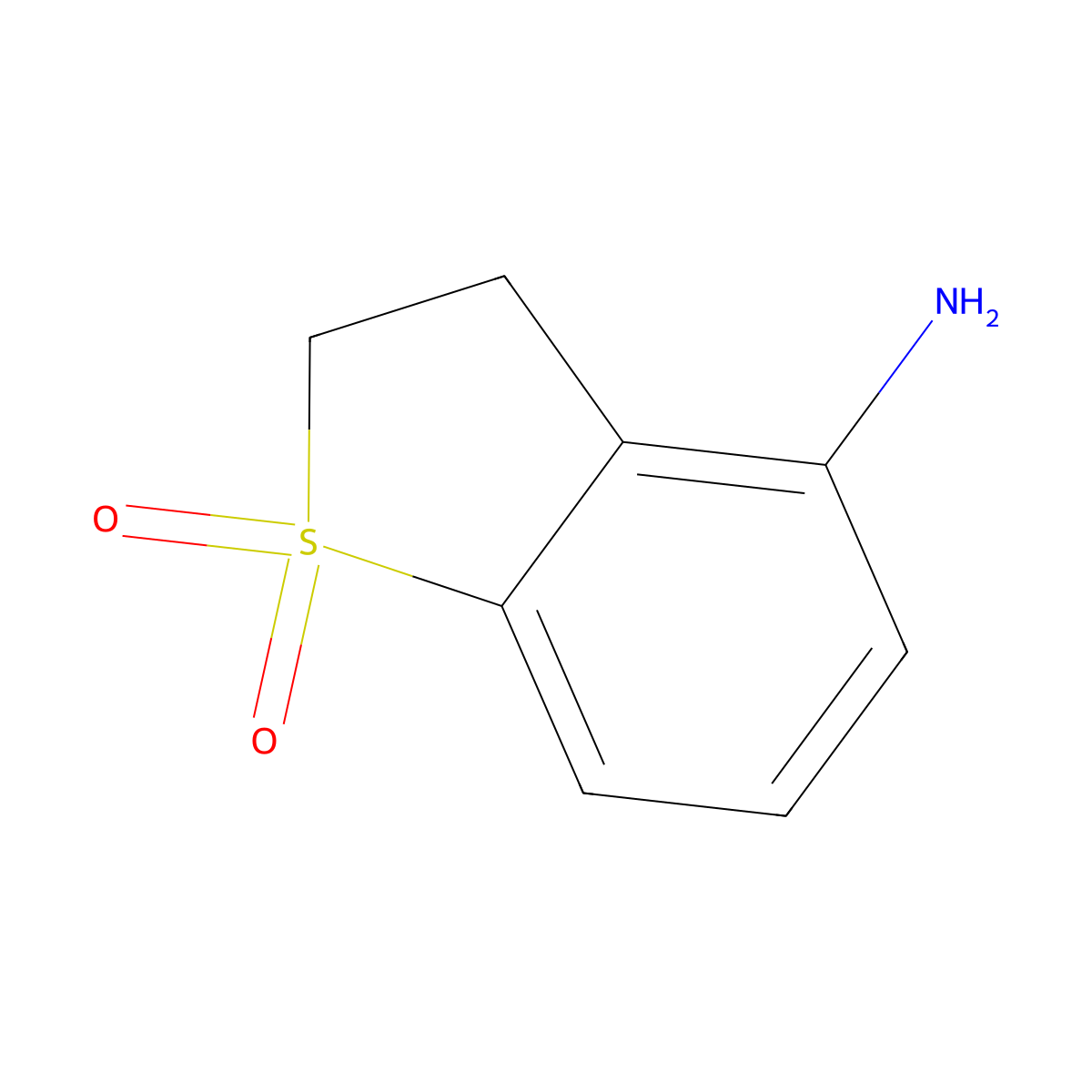 4-Amino-2,3-dihydro-1lambda6-benzothiophene-1,1-dione molecular structure, CAS 1469093-36-4