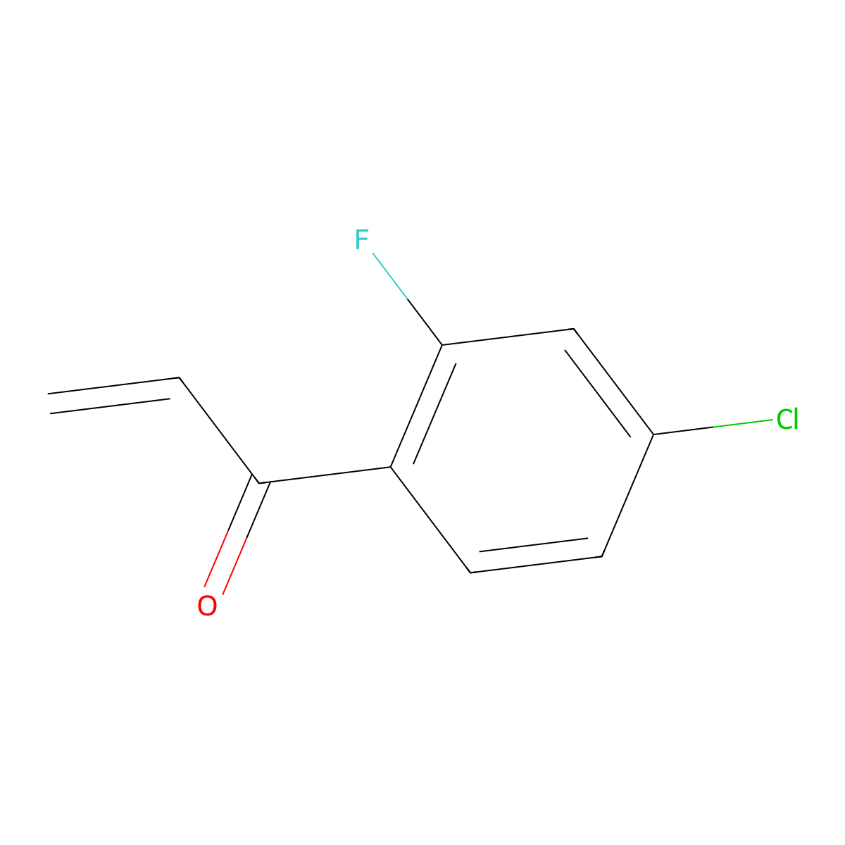 1-(4-Chloro-2-fluorophenyl)prop-2-en-1-one molecular structure, CAS 1469094-15-2