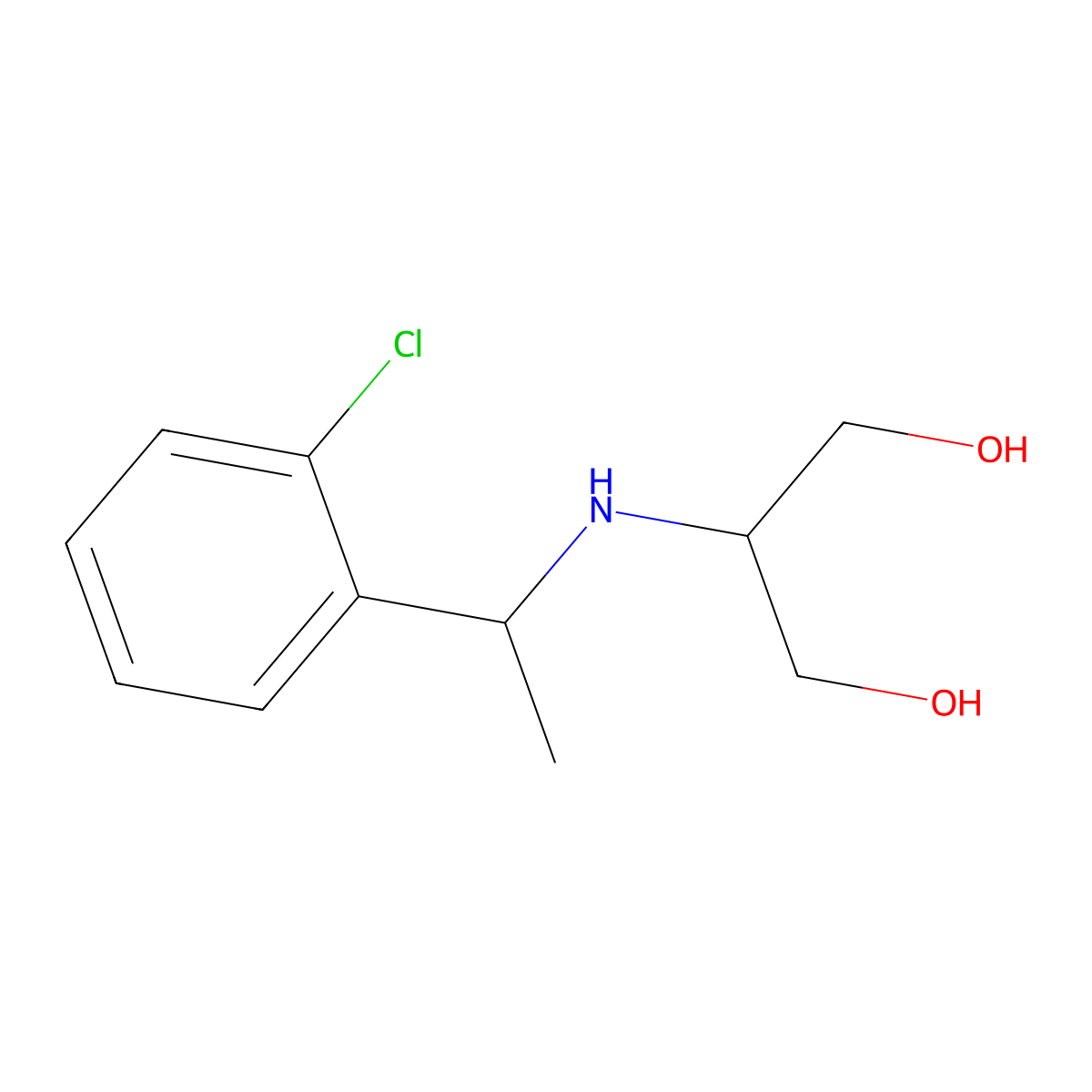 2-{[1-(2-Chlorophenyl)ethyl]amino}propane-1,3-diol molecular structure, CAS 1469094-63-0