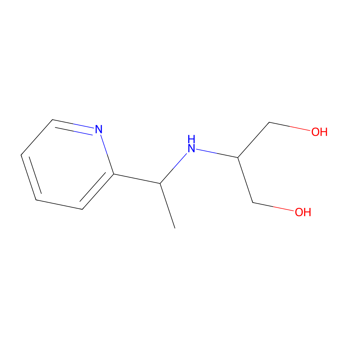 2-{[1-(Pyridin-2-yl)ethyl]amino}propane-1,3-diol molecular structure, CAS 1469097-89-9