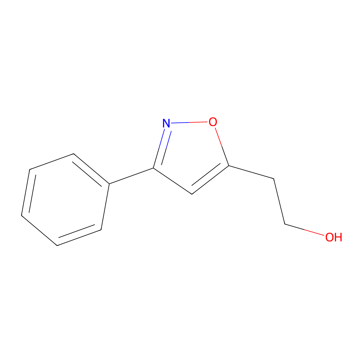 2-(3-Phenylisoxazol-5-yl)ethanol molecular structure, CAS 14691-31-7