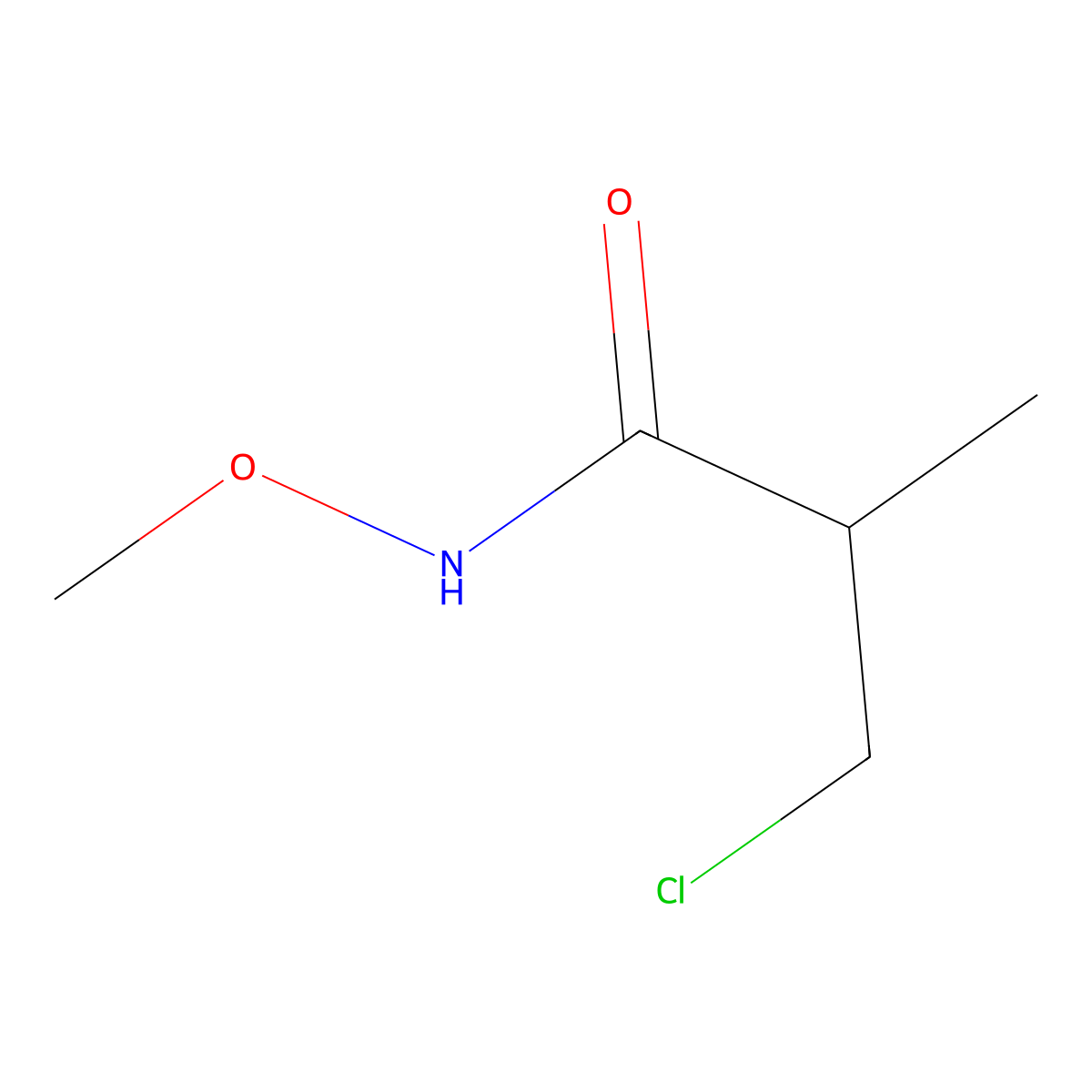 3-chloro-N-methoxy-2-methylpropanamide molecular structure, CAS 1469110-48-2