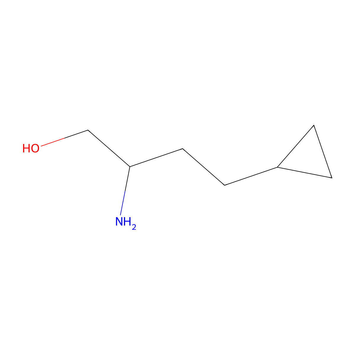 2-Amino-4-cyclopropylbutan-1-ol molecular structure, CAS 1469114-84-8