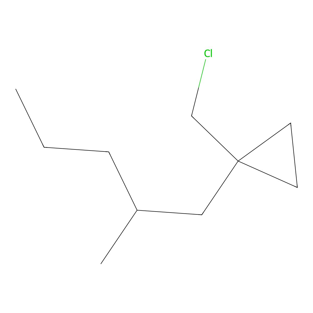 1-(Chloromethyl)-1-(2-methylpentyl)cyclopropane molecular structure, CAS 1469145-79-6