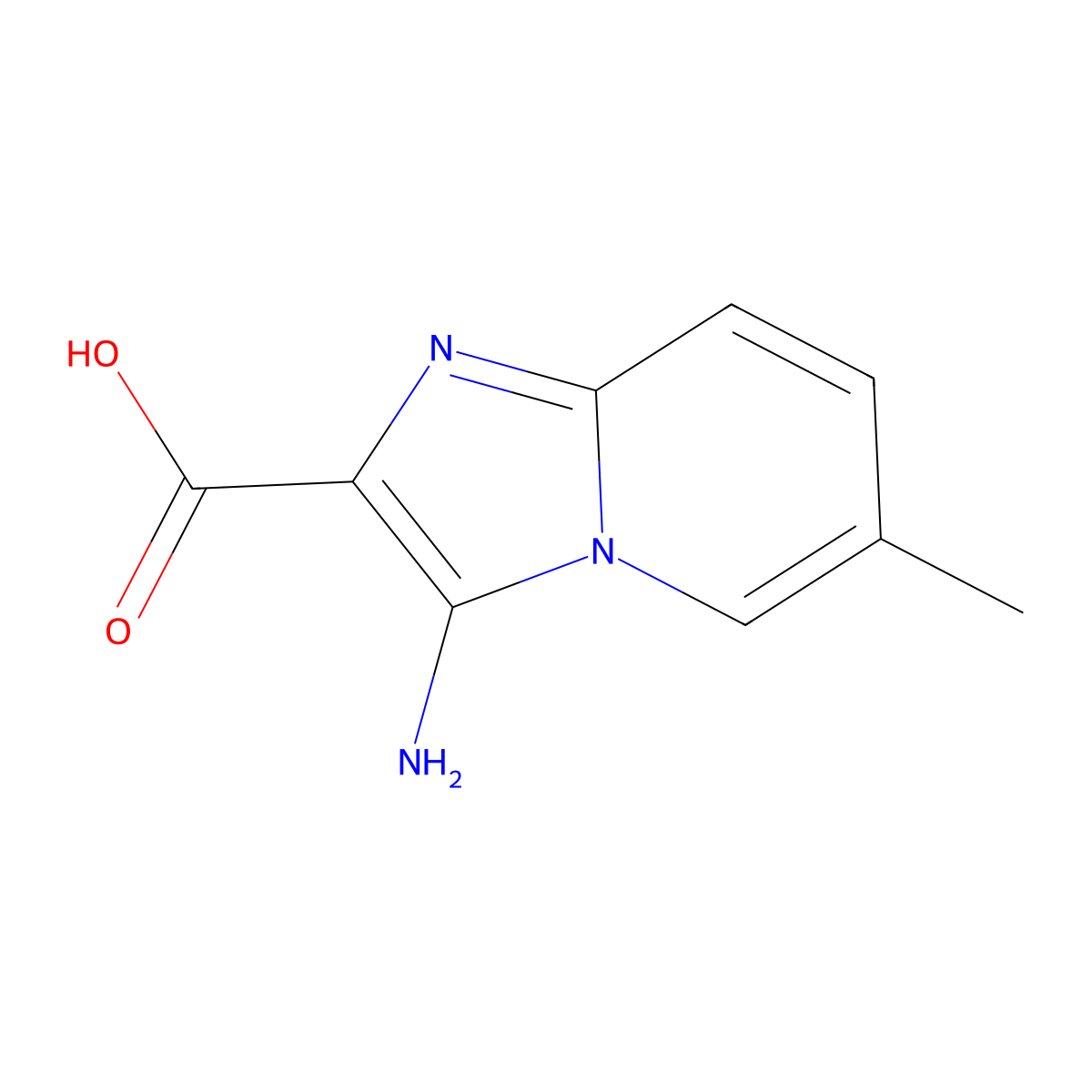 3-Amino-6-methylimidazo[1,2-a]pyridine-2-carboxylic acid molecular structure, CAS 1469153-22-7