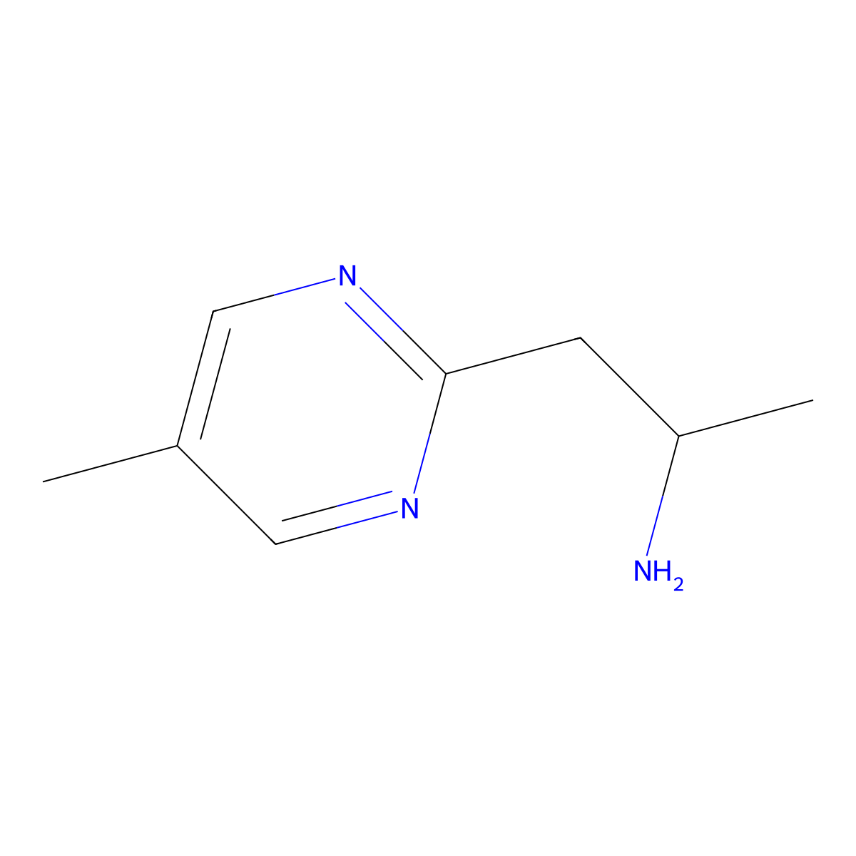 1-(5-Methylpyrimidin-2-yl)propan-2-amine molecular structure, CAS 1469159-15-6