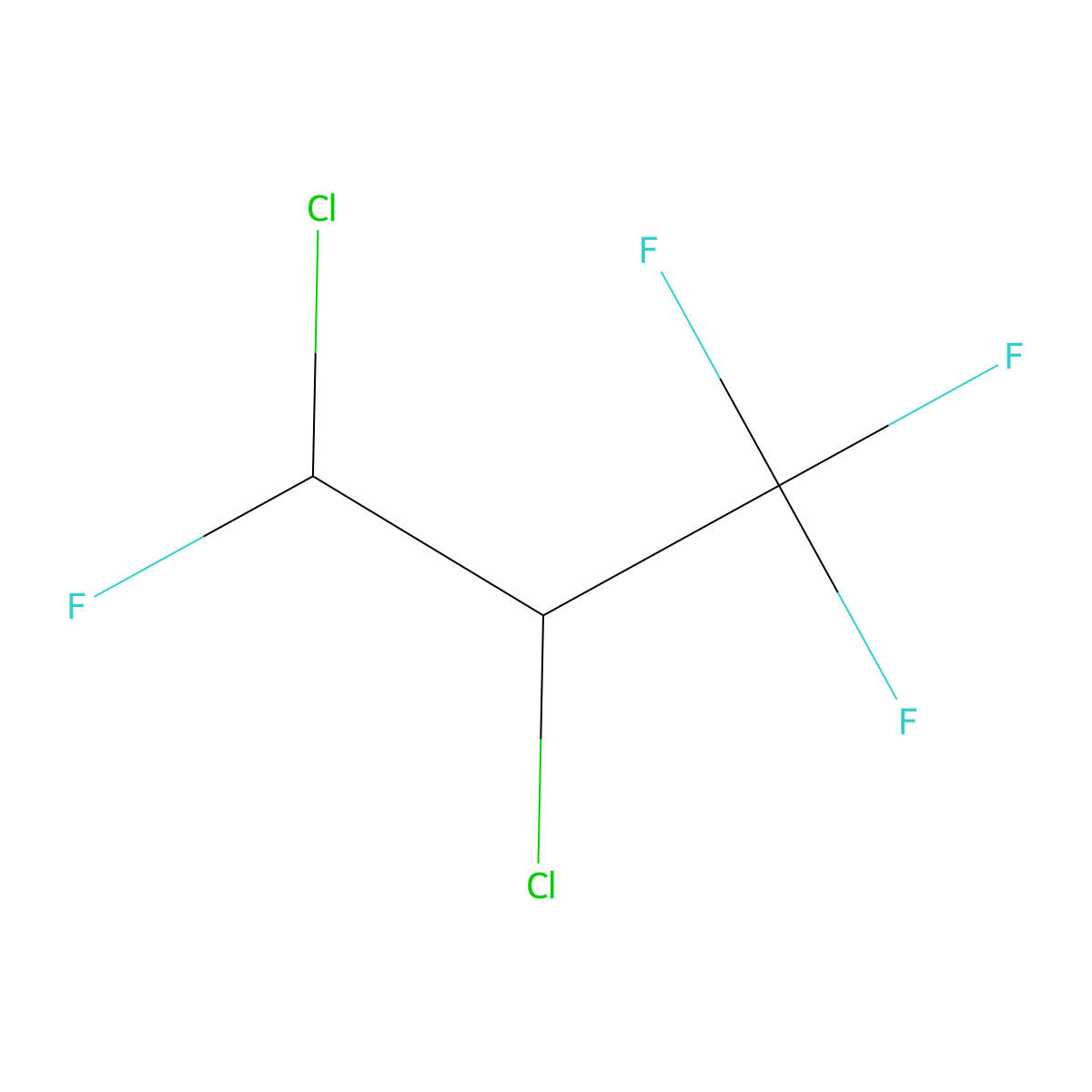 2,3-Dichloro-1,1,1,3-tetrafluoropropane molecular structure, CAS 146916-90-7