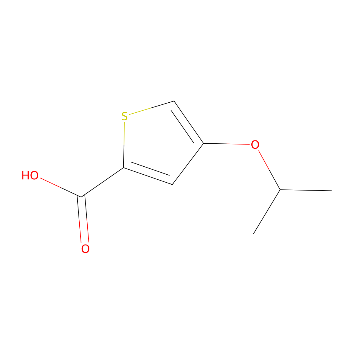 4-Isopropoxythiophene-2-carboxylic acid molecular structure, CAS 1469164-07-5