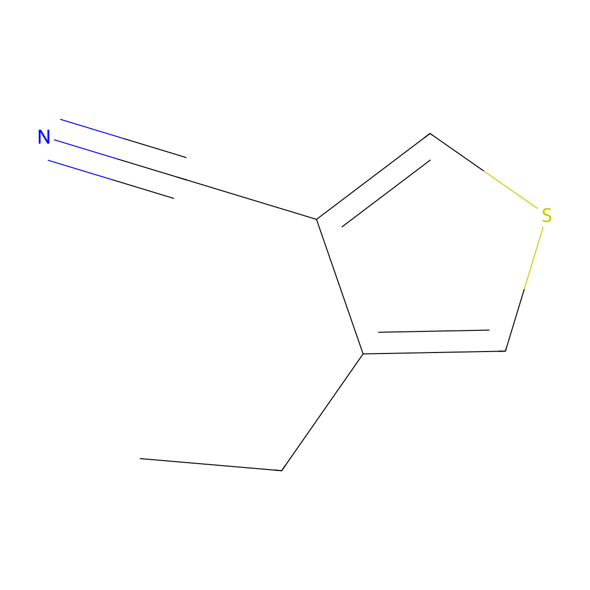 4-Ethylthiophene-3-carbonitrile molecular structure, CAS 1469176-03-1