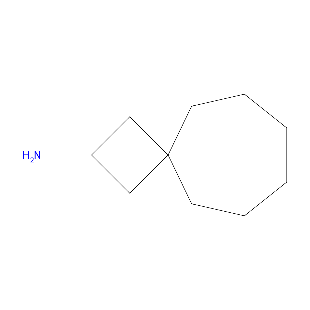 Spiro[3.6]decan-2-amine molecular structure, CAS 1469194-14-6