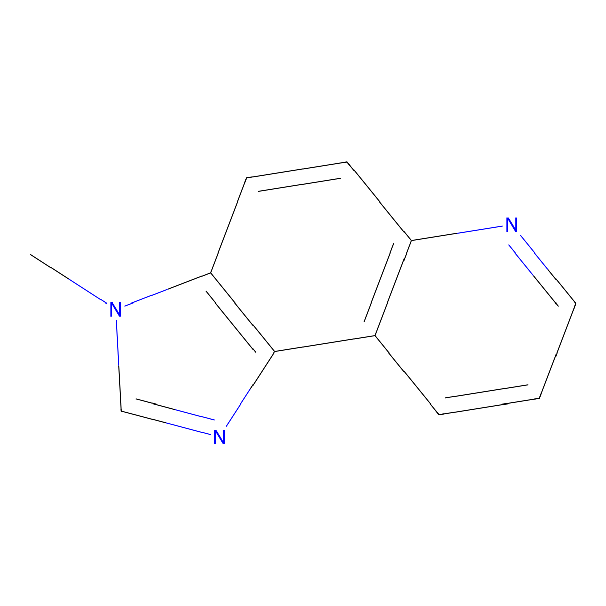 3-Methylimidazo(4,5-f)quinoline molecular structure, CAS 14692-41-2