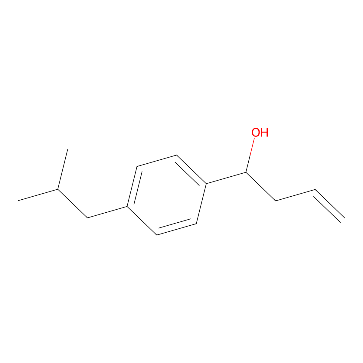 4-(4-iso-Butylphenyl)-1-buten-4-ol molecular structure, CAS 146922-96-5