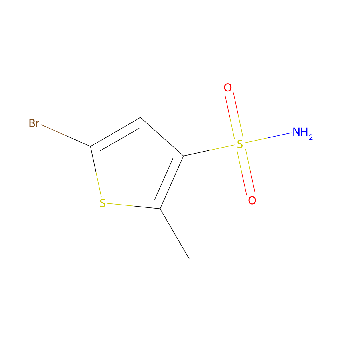 5-Bromo-2-methylthiophene-3-sulfonamide molecular structure, CAS 1469244-84-5