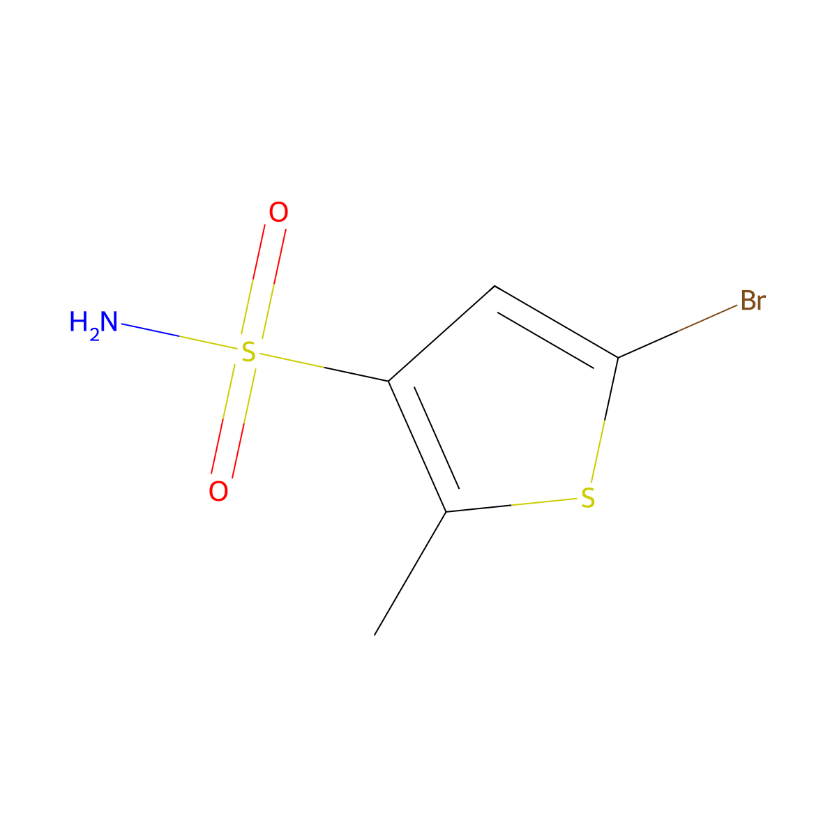 5-Bromo-2-methylthiophene-3-sulfonamide molecular structure, CAS 1469244-84-5