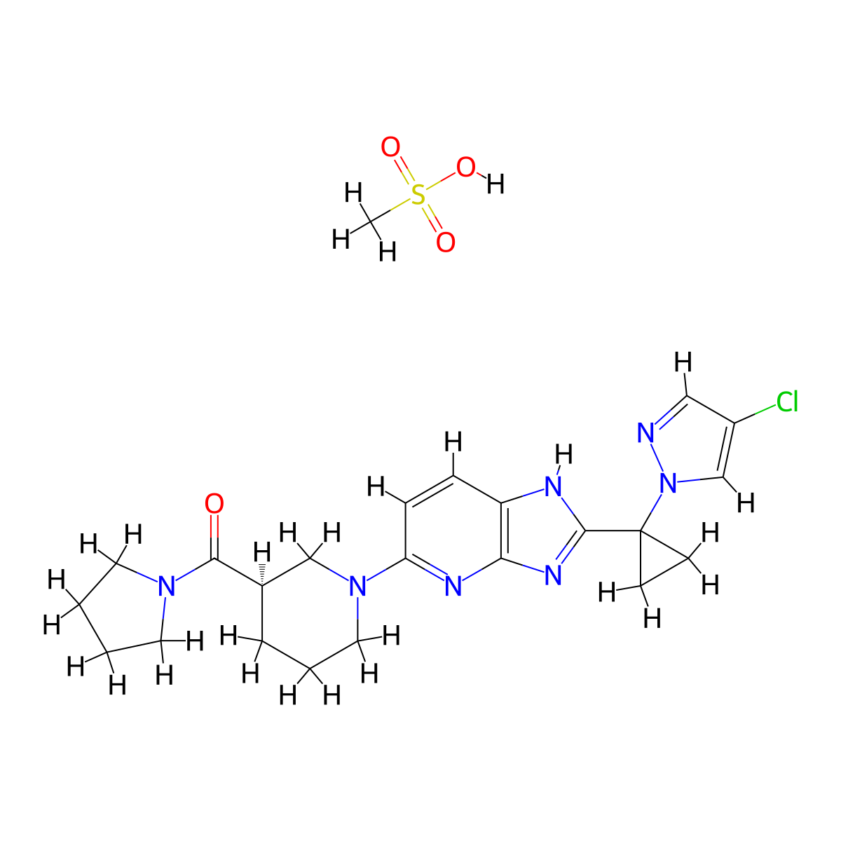 PF-06424439 methanesulfonate molecular structure, CAS 1469284-79-4