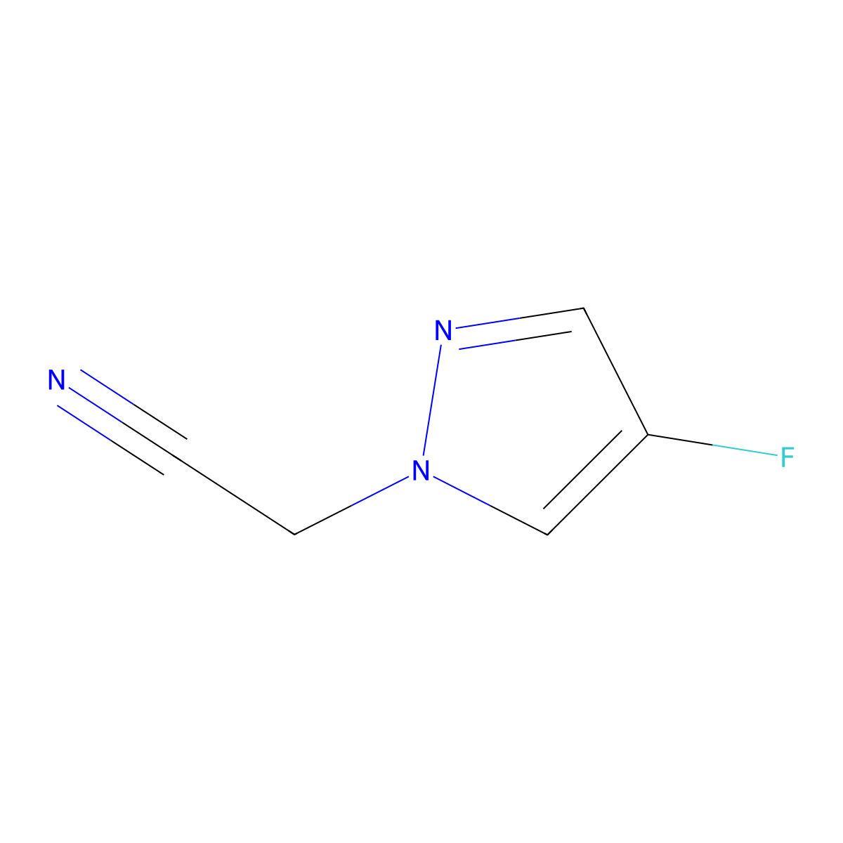 2-(4-Fluoro-1H-pyrazol-1-yl)acetonitrile molecular structure, CAS 1469287-01-1
