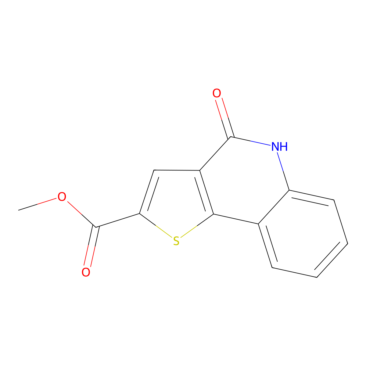 methyl 4-oxo-4H,5H-thieno[3,2-c]quinoline-2-carboxylate molecular structure, CAS 1469294-49-2