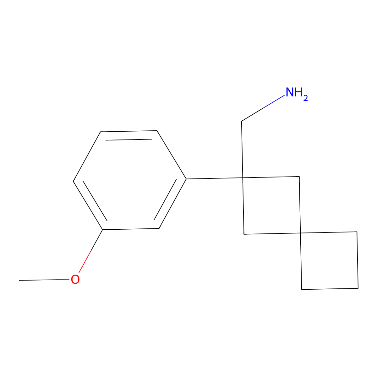 [2-(3-Methoxyphenyl)spiro[3.3]heptan-2-yl]methanamine molecular structure, CAS 1469296-06-7