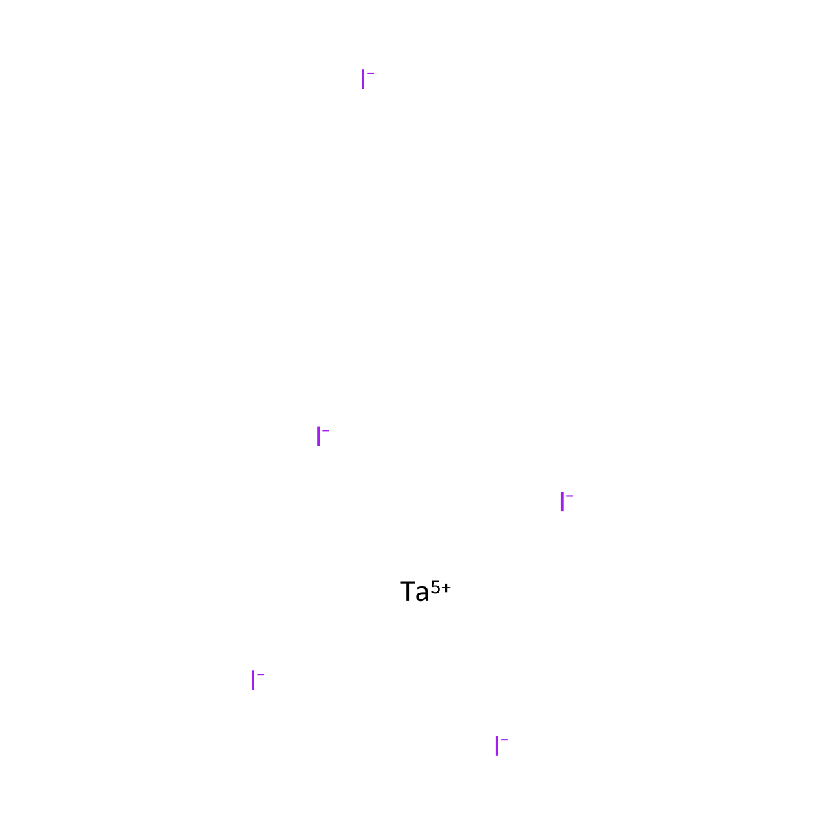 Tantalum iodide molecular structure, CAS 14693-81-3