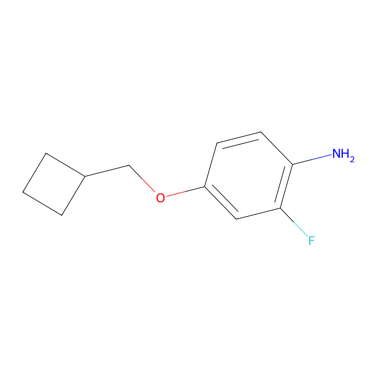 4-(Cyclobutylmethoxy)-2-fluoroaniline molecular structure, CAS 1469305-46-1