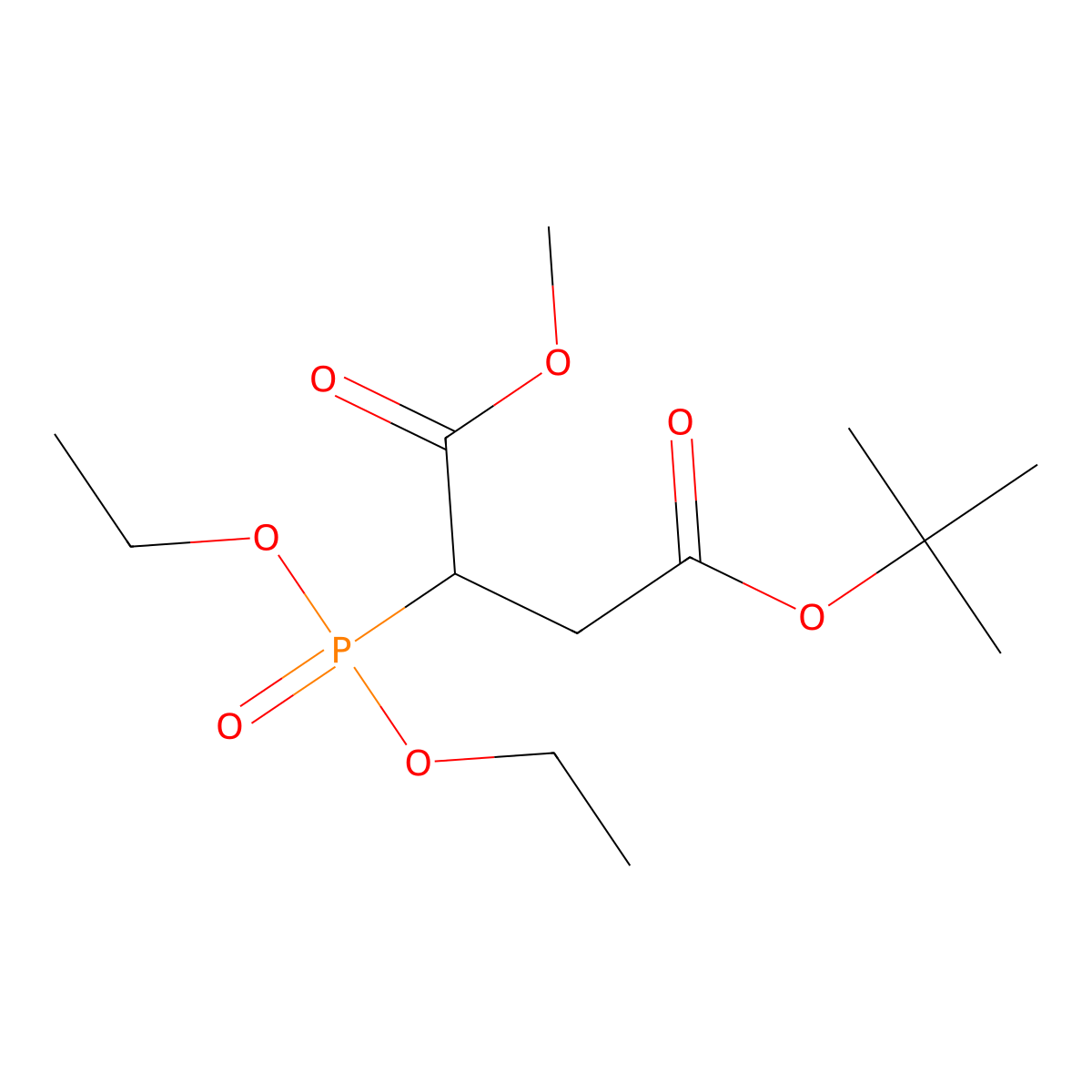 4-Tert-butyl 1-methyl 2-(diethoxyphosphoryl)butanedioate molecular structure, CAS 1469318-29-3