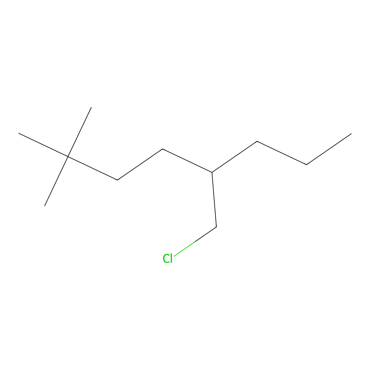 5-(Chloromethyl)-2,2-dimethyloctane molecular structure, CAS 1469327-26-1