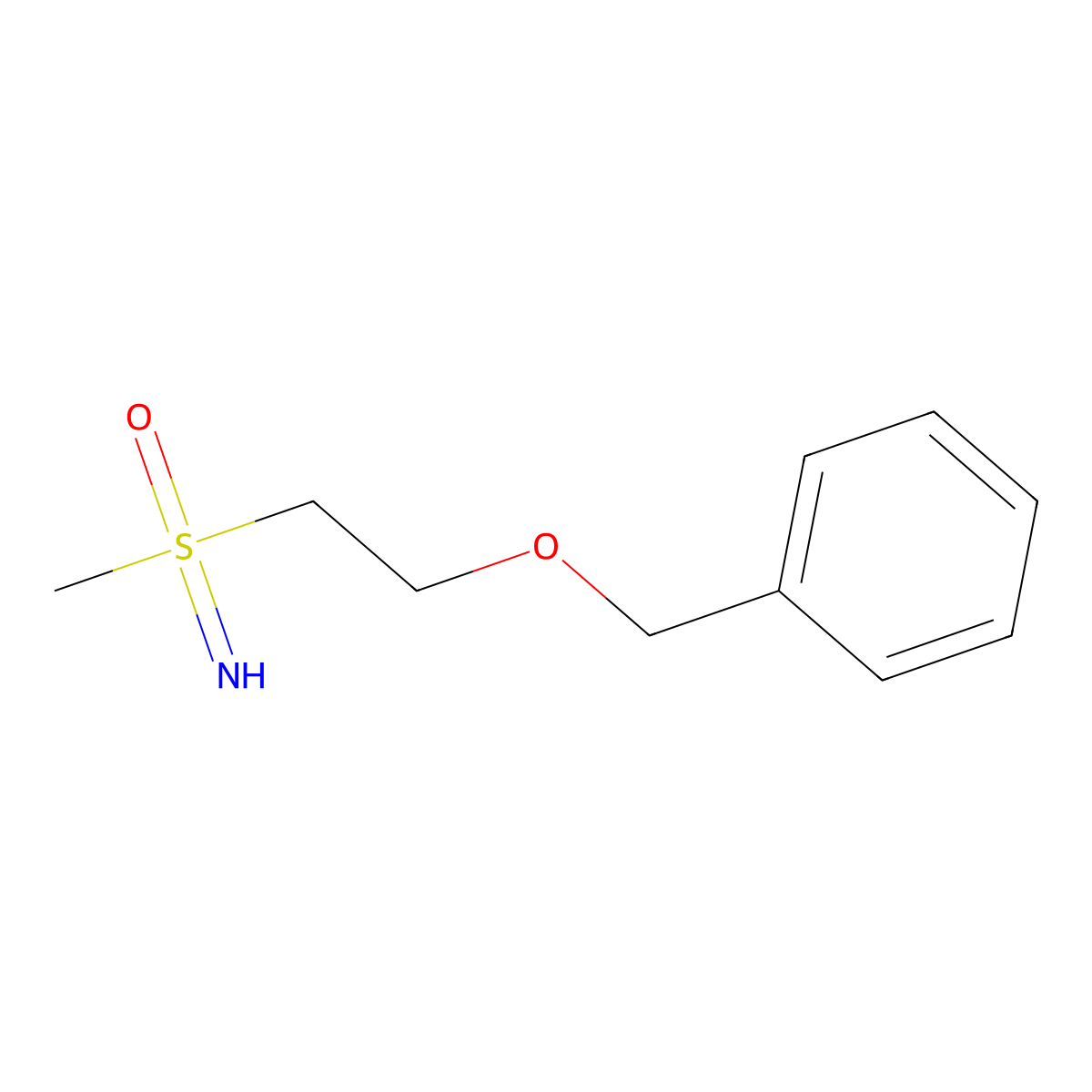 ((2-(S-Methylsulfonimidoyl)ethoxy)methyl)benzene molecular structure, CAS 146936-47-2