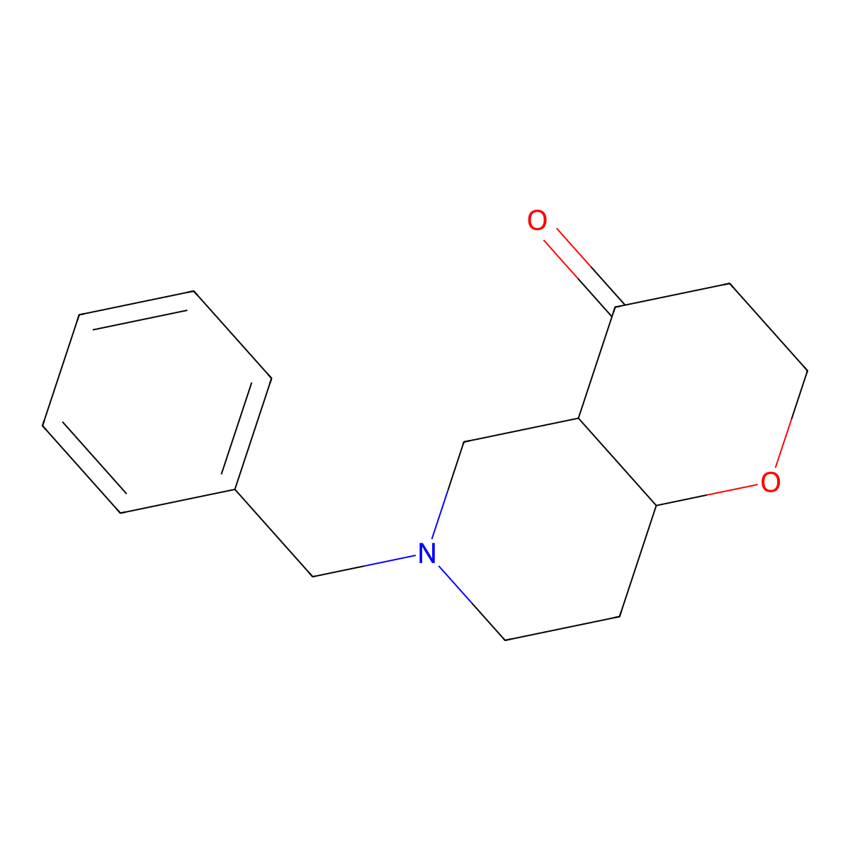 Rel-(4aS,8aS)-6-benzyloctahydro-4H-pyrano[3,2-c]pyridin-4-one molecular structure, CAS 1469385-41-8